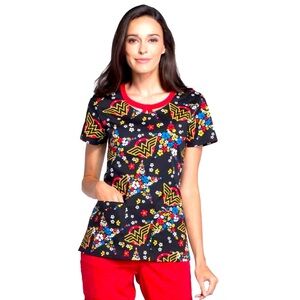 Wonder Woman Scrub Top